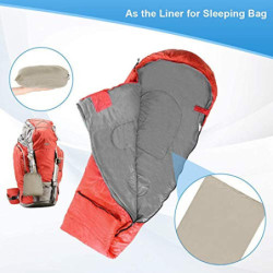 VILISUN Hüttenschlafsack, Schlafsack Inlett, Sommerschlafsack, Reiseschlafsack dünn leicht & kompakt, Ideal für Hostels Bergh