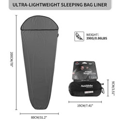 Naturehike Hüttenschlafsack, Hohe Elastizität, Dünnes und Kleines Verpackungsschlafsackfutter, Ideal für Rucksacktouren, Hütt