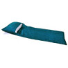 Marycrafts Seidenschlafsack Aus 100% Naturseide, Hüttenschlafsack Inlett Sommerschlafsack Aus Echter Seide 210 x 84 cm  Blau 