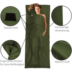 Maraboha Hüttenschlafsack - Leicht, weiche Mikrofaser, Kissenfach - Top-Marke für Reisende & Backpacker