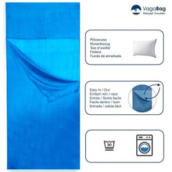 Vagabag Hüttenschlafsack Insektenschutz Seide - Reiseschlafsack Ultraleicht - Als Sommer Schlafsack und Schlafsack Inlay geei