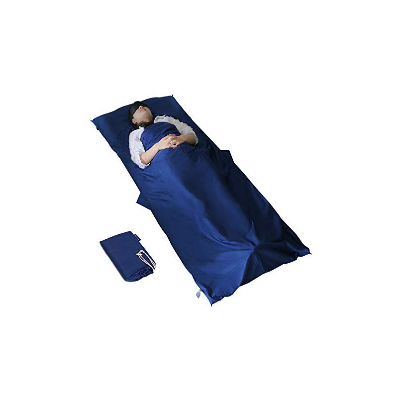 MYCARBON Hüttenschlafsack Leicht Schlafsack Camping Sommer Inlett 100% Baumwolle Groß 90 * 220cm für Erwachsene bis 190cm All MYCARBON Hüttenschlafsack Leicht Schlafsack Camping Sommer Inlett 100% Baumwolle Groß 90 * 220cm für Erwachsene bis 190cm All