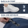 Douthfolle Isomatte Camping, 12cm Isomatte Outdoor Aufblasbare Isomatte Camping Matratze Isomatten mit Fußpresse Pumpe wasser