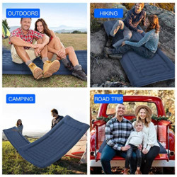 Douthfolle Isomatte Camping, 12cm Isomatte Outdoor Aufblasbare Isomatte Camping Matratze Isomatten mit Fußpresse Pumpe wasser