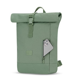 Johnny Urban Rucksack Damen & Herren Klein Grün - Robin Small - Kleiner Rolltop Daypack mit 12 Zoll Laptopfach - Tagesrucksac