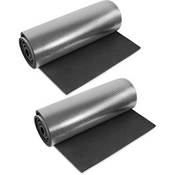normani 1, 2, 3 oder 5 Ultraleichte Isomatten mit Aluminiumbeschichtung/Alu-Thermomatte Isomatte Farbe Dunkelschwarz/2Stück