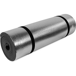 normani 1, 2, 3 oder 5 Ultraleichte Isomatten mit Aluminiumbeschichtung/Alu-Thermomatte Isomatte Farbe Dunkelschwarz/2Stück