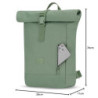Johnny Urban Rucksack Damen & Herren Klein Grün - Robin Small - Kleiner Rolltop Daypack mit 12 Zoll Laptopfach - Tagesrucksac