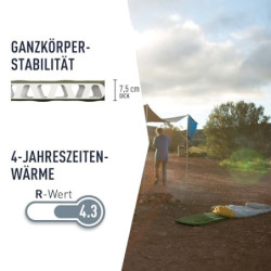 Sea to Summit - Camp Plus Self Inflating Isomatte Regular Wide - Dicke & warme Schlafmatte - Reparatur-Kit & Pillow Lock-Syst