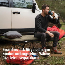 Sea to Summit - Camp Plus Self Inflating Isomatte Regular Wide - Dicke & warme Schlafmatte - Reparatur-Kit & Pillow Lock-Syst
