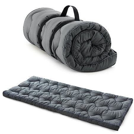 Jamdok Camping Matratze  190 x 75 cm ,Cotton Mat für Camp Bett, Gesteppte Liegematten für Camping, Schlafmatte, Roll-up und F