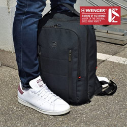 WENGER CityUpgrade Laptop-Rucksack mit Umhängetasche, Kompakt, Notebook bis 16 Zoll, Tablet bis 12 Zoll, 15 l, Damen Herren, 