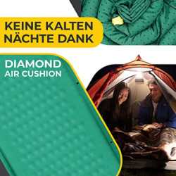 The Future - Air Bender Comfort selbstaufblasbare Isomatte/self Inflating Sleeping pad + [Kopfkissen] lang, leicht und wetter