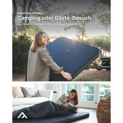 qeedo Cloudmat Double M Selbstaufblasende Premium Luftmatratze - weiche, Bequeme Isomatte für Camping, Reisen oder als Gästeb