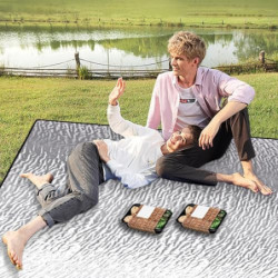 Thermo-Aluminium-Campingmatte – Silberne Camping-Bodenmatte | Aluminium-Isomatte | Doppelseitige Mattenunterlage aus Aluminiu
