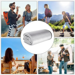Thermo-Aluminium-Campingmatte – Silberne Camping-Bodenmatte | Aluminium-Isomatte | Doppelseitige Mattenunterlage aus Aluminiu