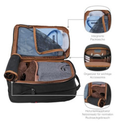 WENGER CityUpgrade Laptop-Rucksack mit Umhängetasche, Kompakt, Notebook bis 16 Zoll, Tablet bis 12 Zoll, 15 l, Damen Herren, 