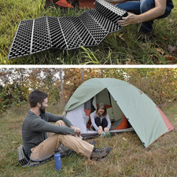 TRIZAND Isomatte Faltbar 180x60x1cm Picknickmatte Strandmatte Camping 22870