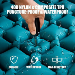 AKSOUL Isomatte Selbstaufblasend Luftmatratze für Camping: Ultraleicht Kompakte Aufblasbare Matratze - Tragbar Selbstaufblasb