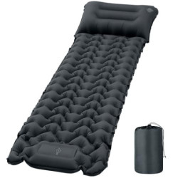 Dametay Isomatte Camping Selbstaufblasend: 8cm Aufblasbare Matratze Camping luftmatratze mit Fußpresse Pumpe Ultraleicht Camp