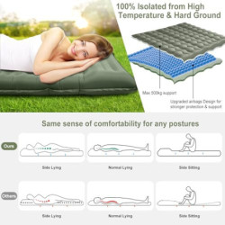 Isomatte Camping Selbstaufblasend, 12CM Verdicktes Aufblasbare Matratze Kleines Packmaß, Wasserdicht Luftmatratze Outdoor mit