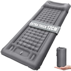 NHOWIN Isomatte Selbstaufblasend Camping, 12CM Verdicktes Luftmatratze Camping mit Fußpresse Pumpe, Wasserdicht Ultraleicht I
