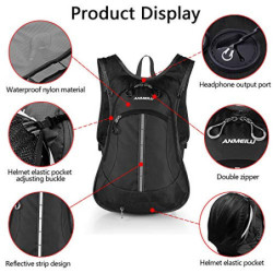 SUPRBIRD Fahrradrucksack, 15L Damen & Herren Wanderrucksack Outdoorucksack Wasserdicht MTB Rucksack Ultralight Trinkrucksack 
