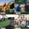 Jigerjs Isomatte Selbstaufblasend, Luftmatratze Camping mit Fußpresse Pumpe & Kissen, Outdoor Aufblasbar Isomatte Ultraleicht