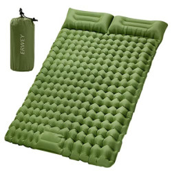 ERWEY Isomatte Selbstaufblasend 2 Personen 200x135 cm Ultraleicht Camping Isomatte Aufblasbar Luftmatratze Schlafmatte mit Fu