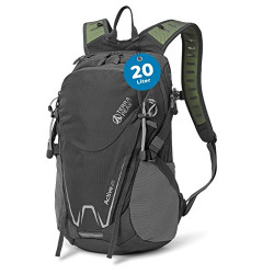 Terra Peak Wanderrucksack 20L Damen Herren Active 20 grau klein - Outdoor-Rucksack wasserdicht - Rucksack zum Wandern und Cam