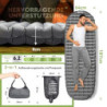 HIKENTURE 6,2 R-Wert Camping Isomatte Ultraleicht, 8 cm Dicke Aufblasbare Isomatte Camping Luftmatratze Kleines Packmaß für 4