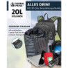 Terra Peak Wanderrucksack 20L Damen Herren Active 20 grau klein - Outdoor-Rucksack wasserdicht - Rucksack zum Wandern und Cam