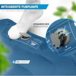 NORDMUT Isomatte Selbstaufblasend 10cm - Isomatte Camping mit kleinem Packmaß - Selbstaufblasbare Luftmatratze für kinderleic