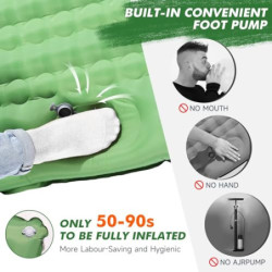 HiiPeak Isomatte Selbstaufblasend Ultraleicht für Outdoor Camping, luftmatratze selbstaufblasend kleines packmaß, aufblasbare