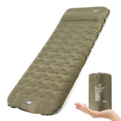 NIKYPJ Isomatte Selbstaufblasend【Benötigt Fußinflation】, 12cm Luftmatratze Camping, Aufblasbare Isomatte Ultraleicht Wasserfe
