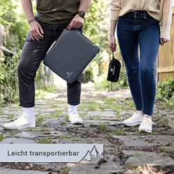 BERGBRUDER Ultraleichtes Sitzkissen Selbstaufblasend - Camping Sitzmatte Outdoor Thermokissen  Grau, 40 x 30 cm 