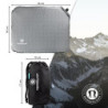 BERGBRUDER Ultraleichtes Sitzkissen Selbstaufblasend - Camping Sitzmatte Outdoor Thermokissen  Grau, 40 x 30 cm 