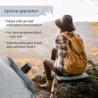 BERGBRUDER Ultraleichtes Sitzkissen Selbstaufblasend - Camping Sitzmatte Outdoor Thermokissen  Grau, 40 x 30 cm 