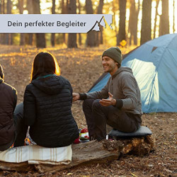 BERGBRUDER Ultraleichtes Sitzkissen Selbstaufblasend - Camping Sitzmatte Outdoor Thermokissen  Grau, 40 x 30 cm 