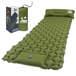 VALEHOWL Isomatte Selbstaufblasend für Camping, 200cm x 70cm Outdoor Aufblasbare Isomatte mit Fußpresse Pumpe und Kissen, Ult