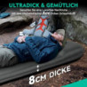 HIKENTURE Isomatte Selbstaufblasend, 8CM Dicke Camping Matratze aus Schaumstoff, Selbstaufblasbare Luftmatratze, Bequeme Schl