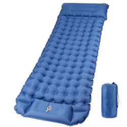 OBSGUMU Isomatte Selbstaufblasend, 10cm Verdickte Ultraleicht Camping Matratze, Faltbare Isomatte Outdoor, Rreißfeste Aufblas