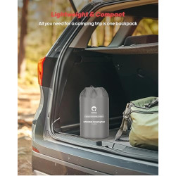 QPAU Camping Isomatte Selbstaufblasend mit Fuß Pumpe, 12CM Ultra-Dicke Verbesserte Unterstützung 2 Personen Aufblasbare Campi
