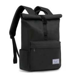 TAN.TOMI Rucksack Damen Herren, Rucksack Laptop Tasche 15,6 Zoll, Laptop Rucksack Damen Herren weit öffenbar, Rolltop Rucksac