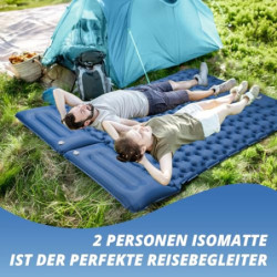 Cieex Isomatte Selbstaufblasend, Camping Isomatte für 2 Personen, Doppel Isomatte Ultraleicht, Wasserdicht Schlafmatte Campin