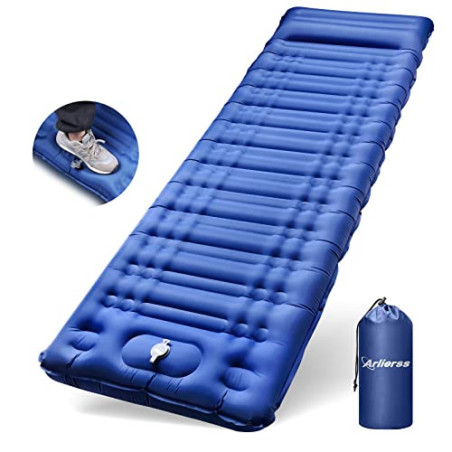 Arlierss Isomatte Camping Selbstaufblasbare, Ultraleichte Luftmatratze mit Eingebauter Pumpe, Verdickte Schlafmatte Outdoor m