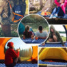iHEAT Selbstaufblasend Camping Isomatte Schlafmatte mit Fußpresse Pumpe,Ultraleichte Luftmatratze mit Kopfkissen,wasserdichte