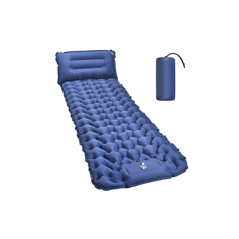 Amtake Isomatte Selbstaufblasend, 10CM Hoch Luftmatratze Camping Kleines Packmaß, Aufblasbare Isomatte Ultraleicht mit Fußpum Amtake Isomatte Selbstaufblasend, 10CM Hoch Luftmatratze Camping Kleines Packmaß, Aufblasbare Isomatte Ultraleicht mit Fußpum