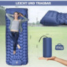 Amtake Isomatte Selbstaufblasend, 10CM Hoch Luftmatratze Camping Kleines Packmaß, Aufblasbare Isomatte Ultraleicht mit Fußpum