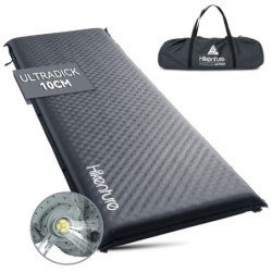 HIKENTURE Isomatte Selbstaufblasend, 10CM Dicke Camping Matratze aus Schaumstoff, Ultradicke Selbstaufblasbare Luftmatratze, 